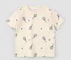 Beige Racquet Tee