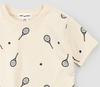 Beige Racquet Tee