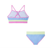 Ribbed Colorblock Two Piece Swimsuit