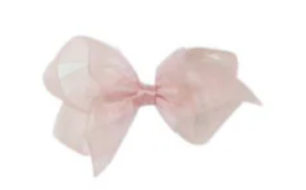 Pink Blush Organdy Bow