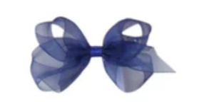 Cobalt Organdy Bow