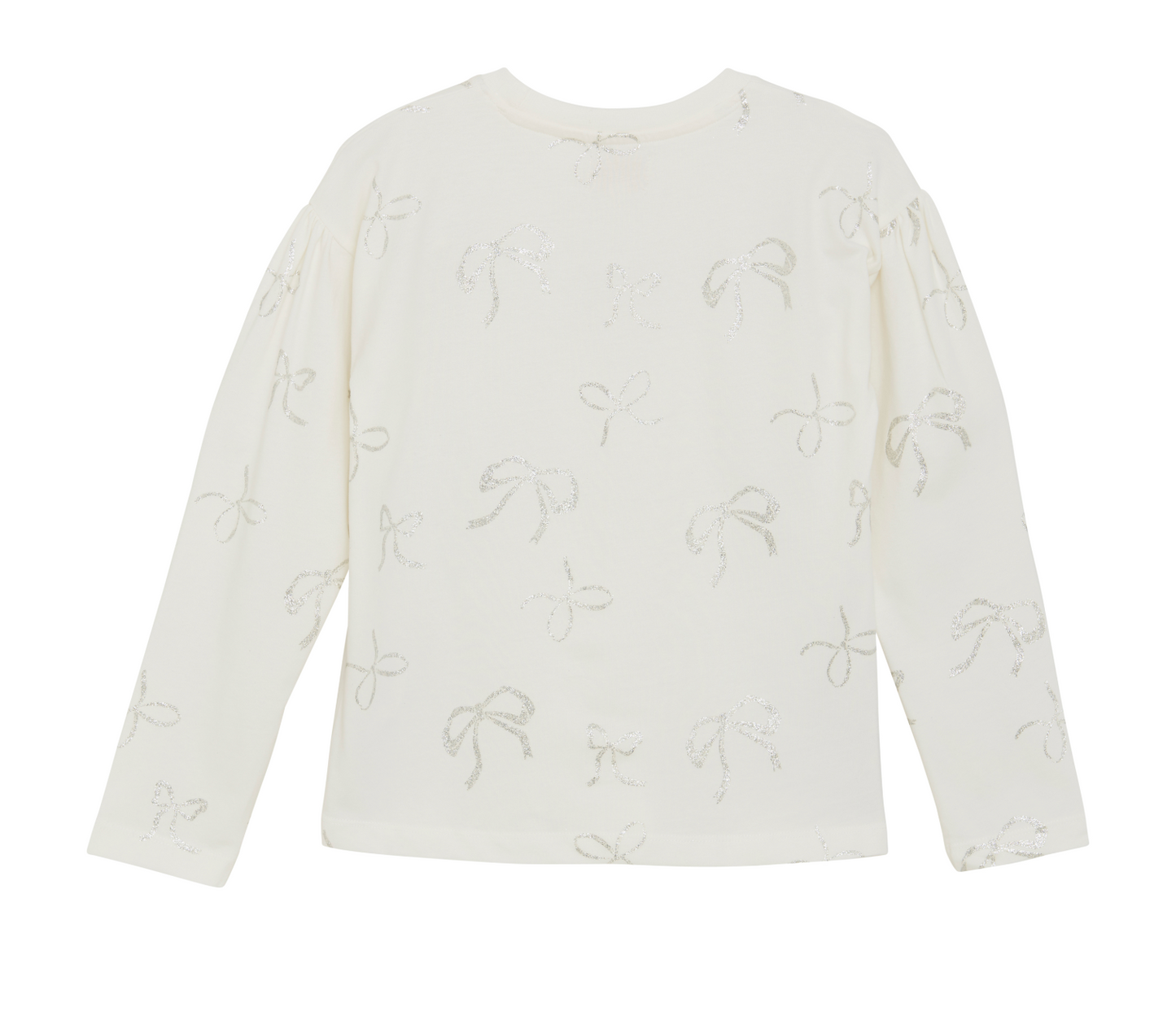 Silver Bows on White Top