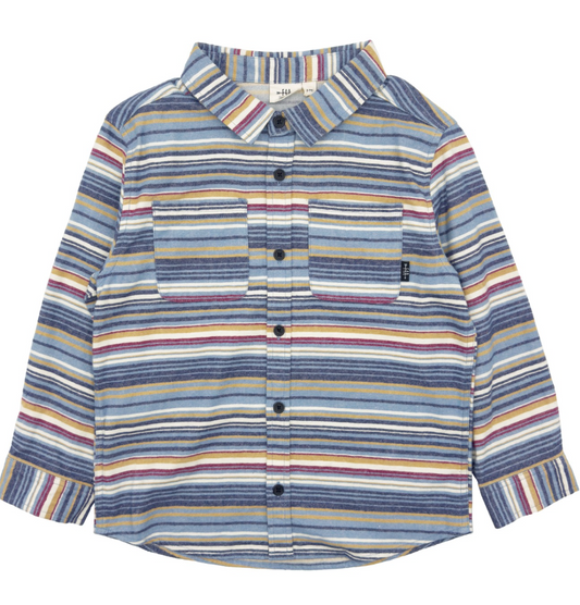 Sundown Stripe Flannel Top