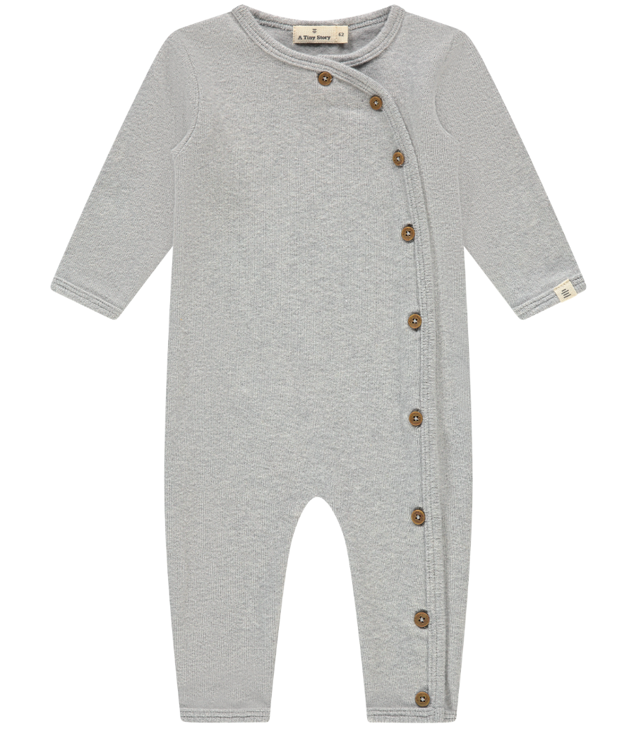 Light Grey Button Romper