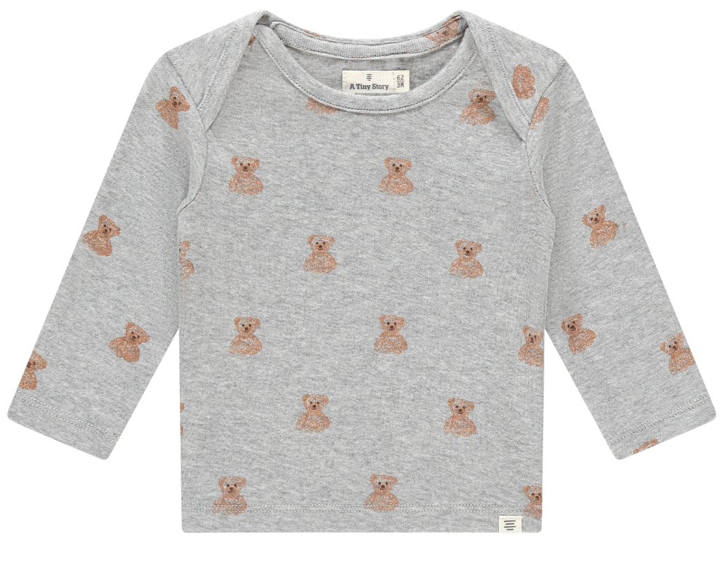 Grey Teddy Bear Top