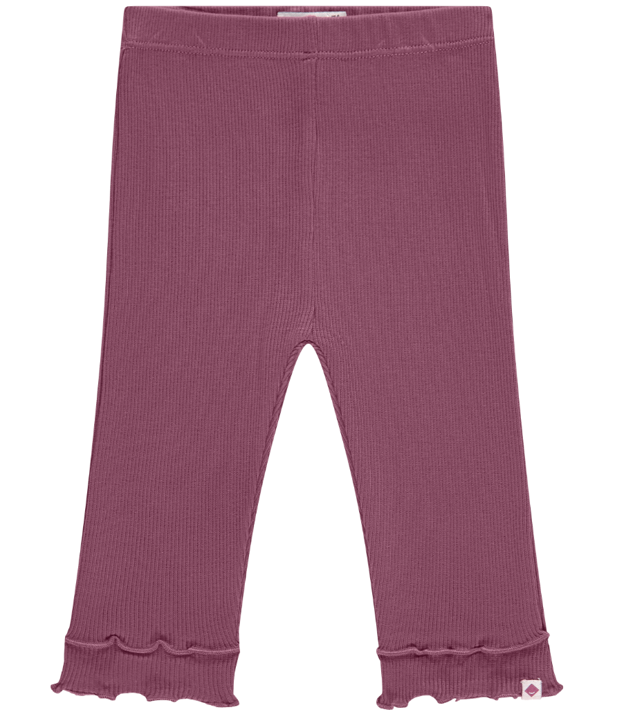 Burgundy Ribbed Leggings