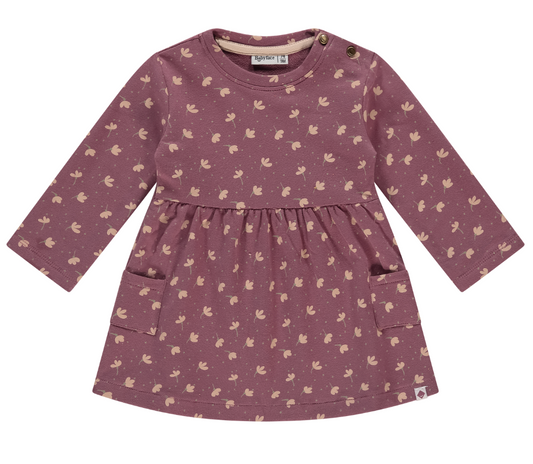 Burgundy Floral Dot Dress