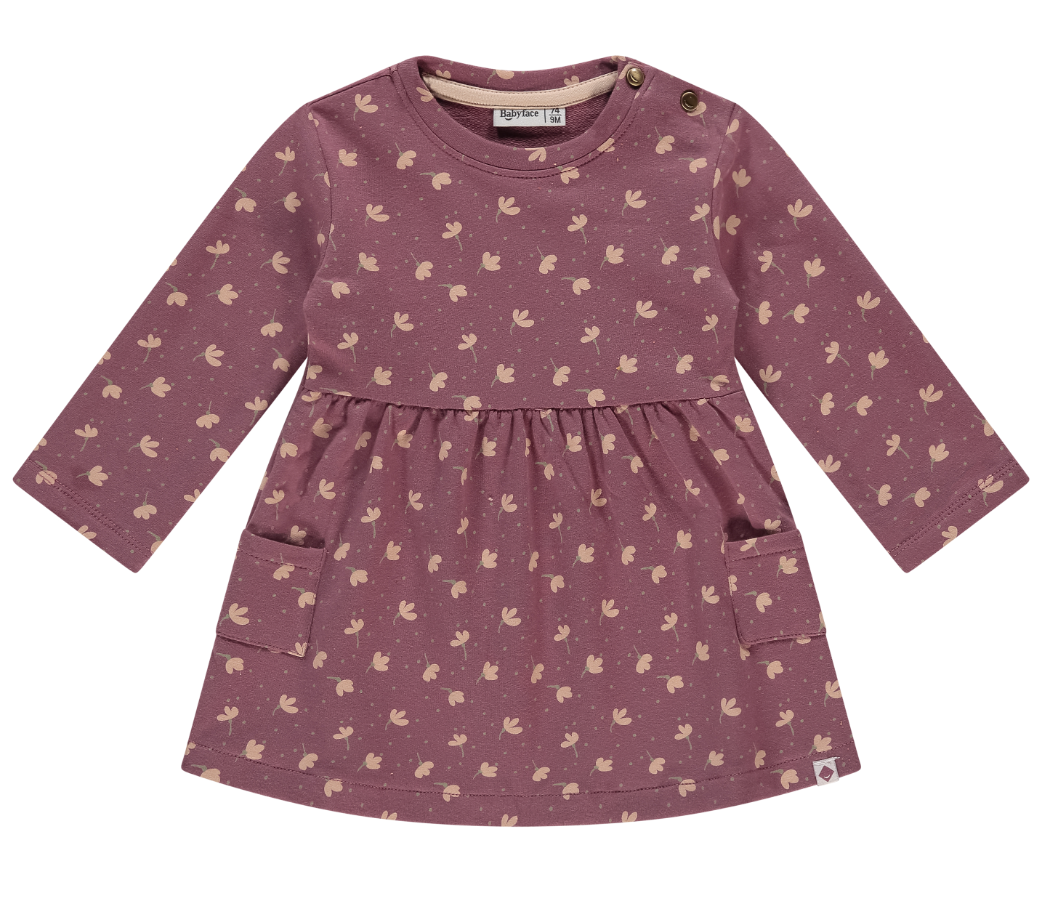 Burgundy Floral Dot Dress