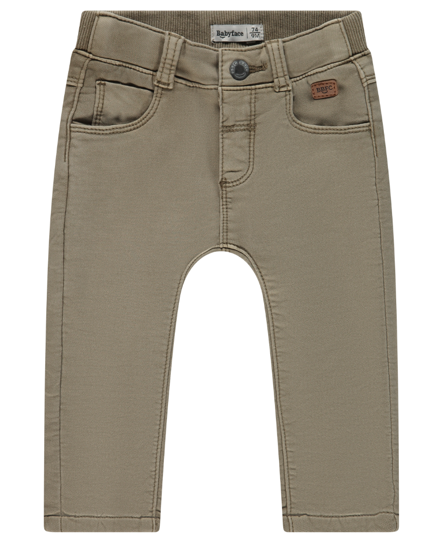 A pair of desert khaki straight leg jeans for baby boys.