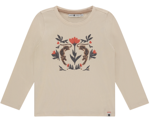Tiger Garden Cream Top