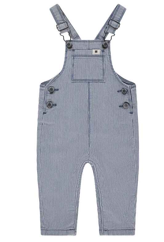 Denim Blue Stripe Overalls