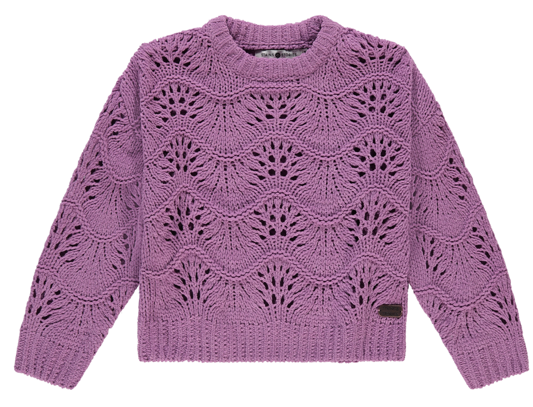 Purple Crochet Sweater