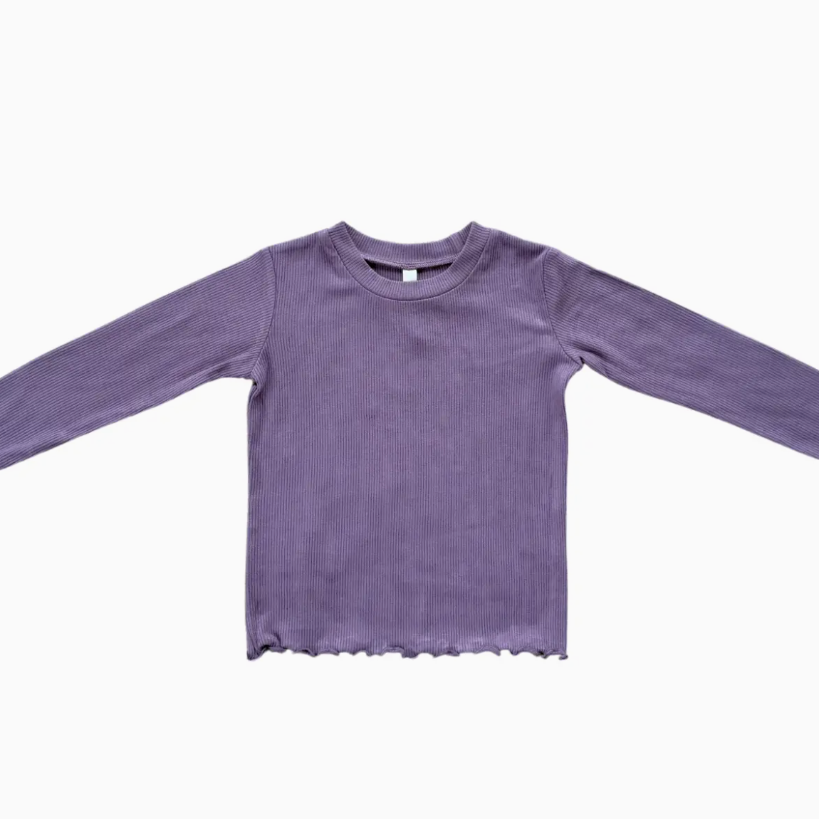 Purple long-sleeve shirt on a white background