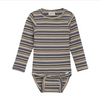 Blue & Brown Stripes Bodysuit