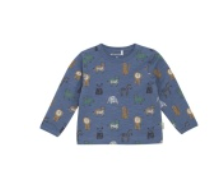Blue Safari Animals Top