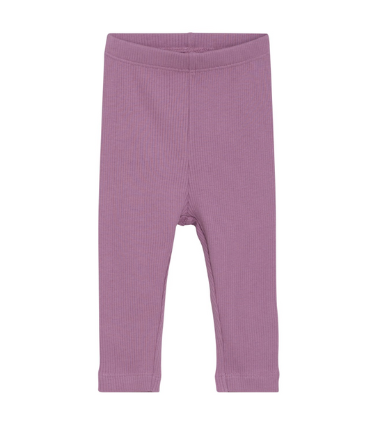 Orchid Ribbed Baby Leggings