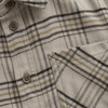 Oxford Tan Plaid Button Top