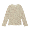 Sandshell Floral Ribbed Top