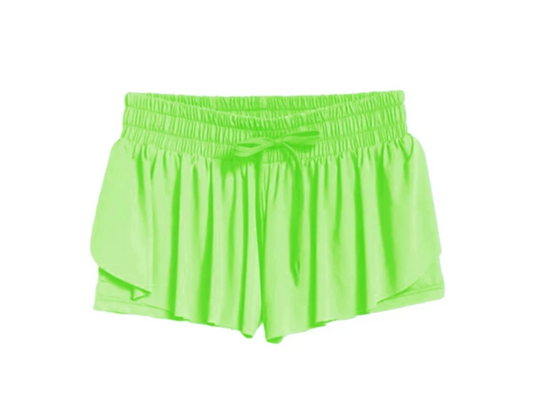 Lime Fly Away Shorts