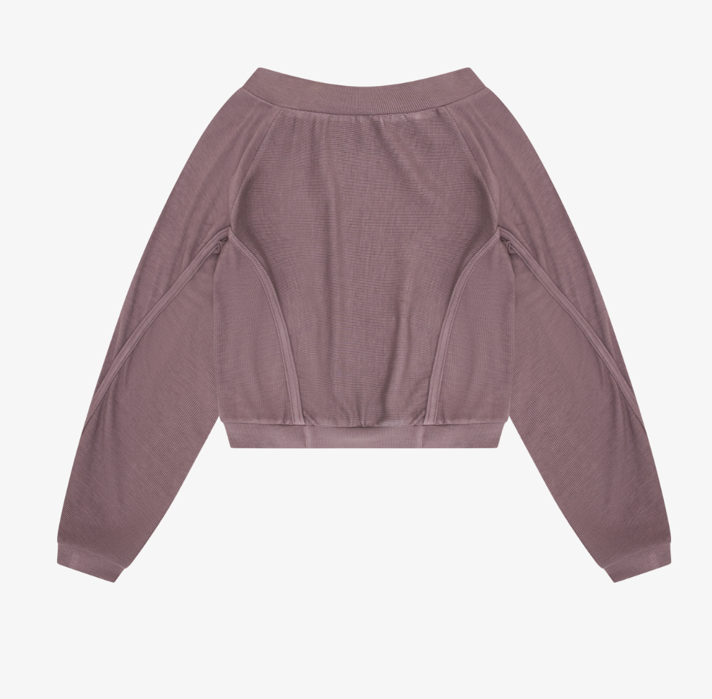 Lavender Mist Shirred Top