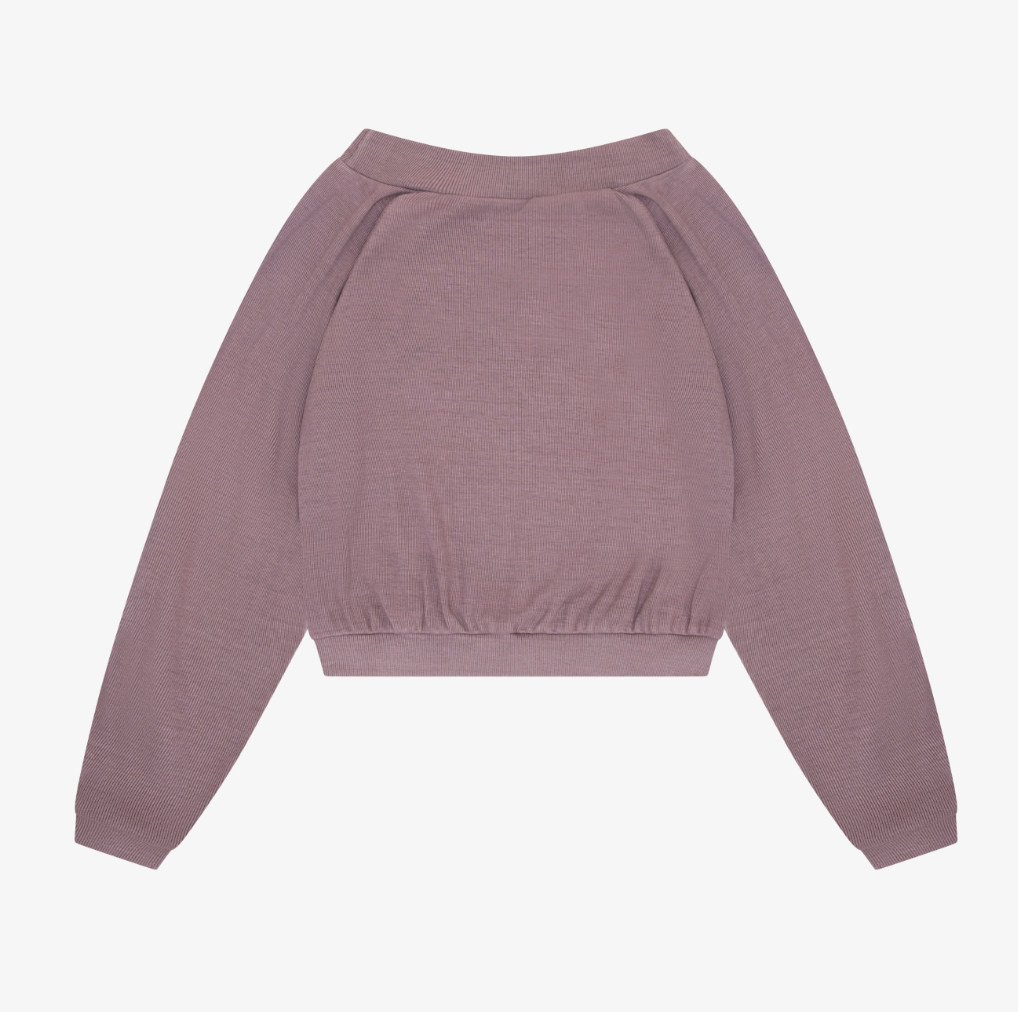 Lavender Mist Shirred Top