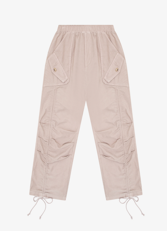 Soy Latte Corduroy Ruched Pants