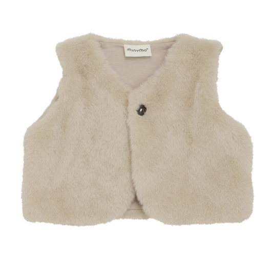 Oatmeal Faux Fur Baby Vest