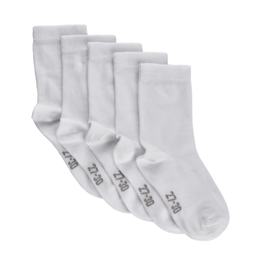 White Ankle Socks 5 Pack