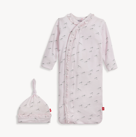 Pink Savannah Gown & Hat Set