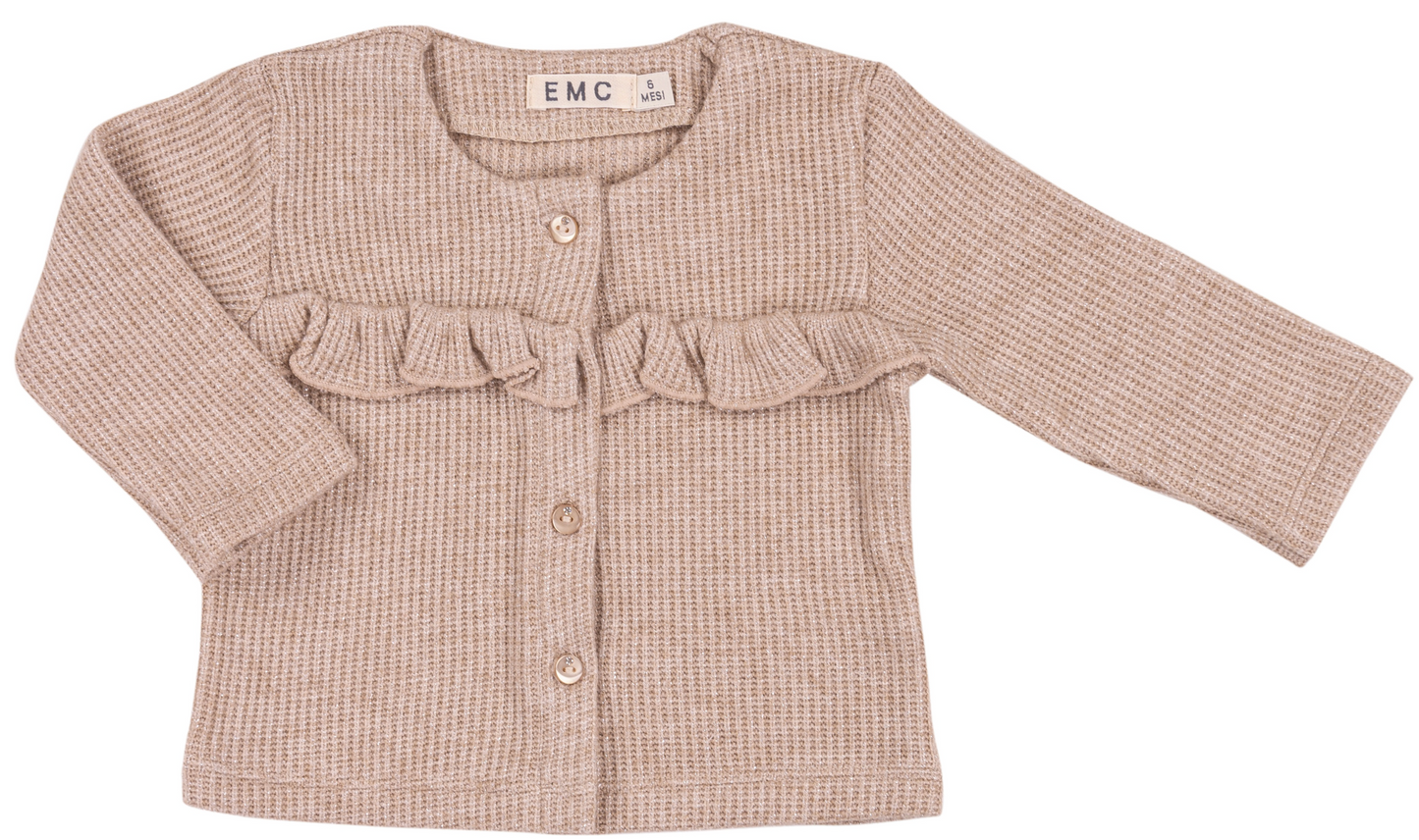 Gold Rib Knit Cardigan