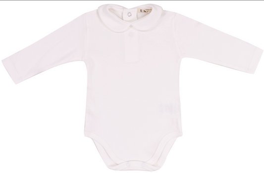 White Peter Pan Collar Bodysuit