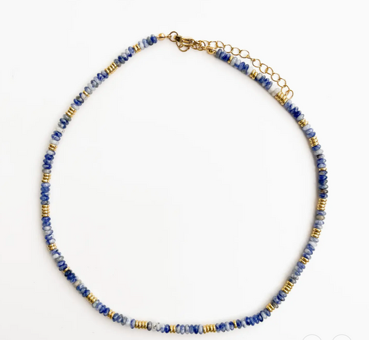 Coastal Blue Bead Necklace #11