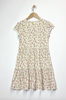 Faux Button Floral Dress