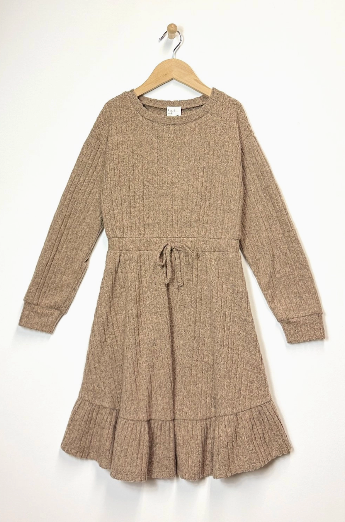 Brown Hacci Long Sleeve Dress