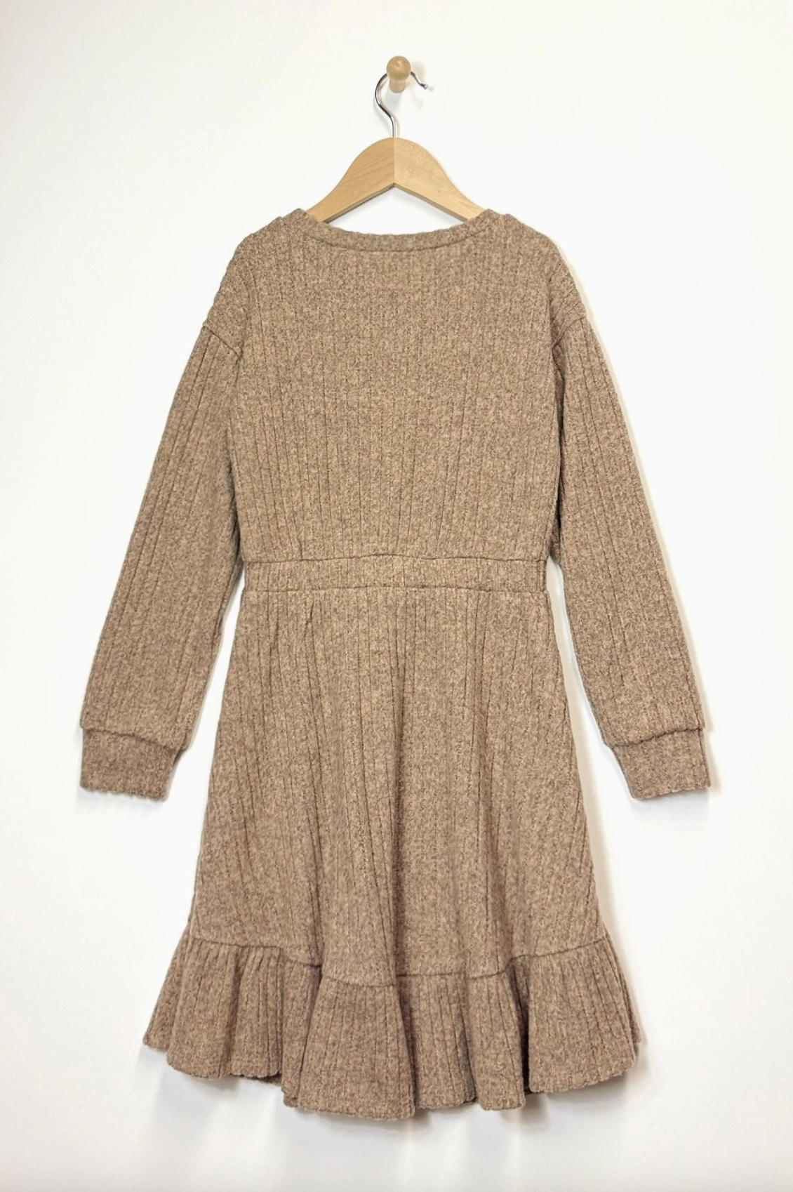 Brown Hacci Long Sleeve Dress