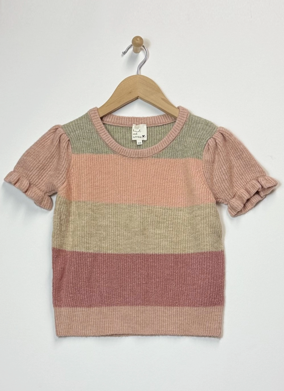 Puff Sleeve Multi Color Sweater