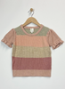 Puff Sleeve Multi Color Sweater