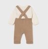Toffee Knit Overalls Set