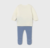 Cloud Blue Knit Footie Set