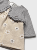 Tan Flower Dress with Cardigan