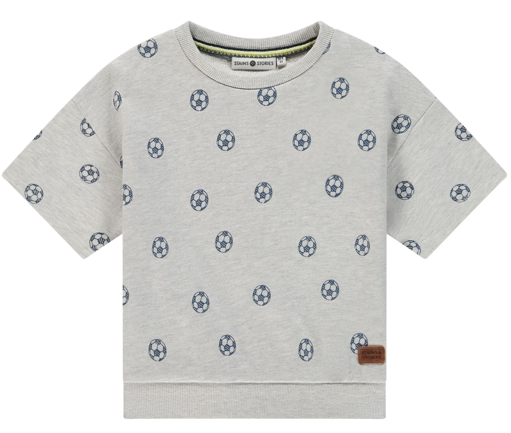 Gray Soccer Ball Sweatshirt Tee