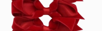 Scarlet Velvet Bow 3"