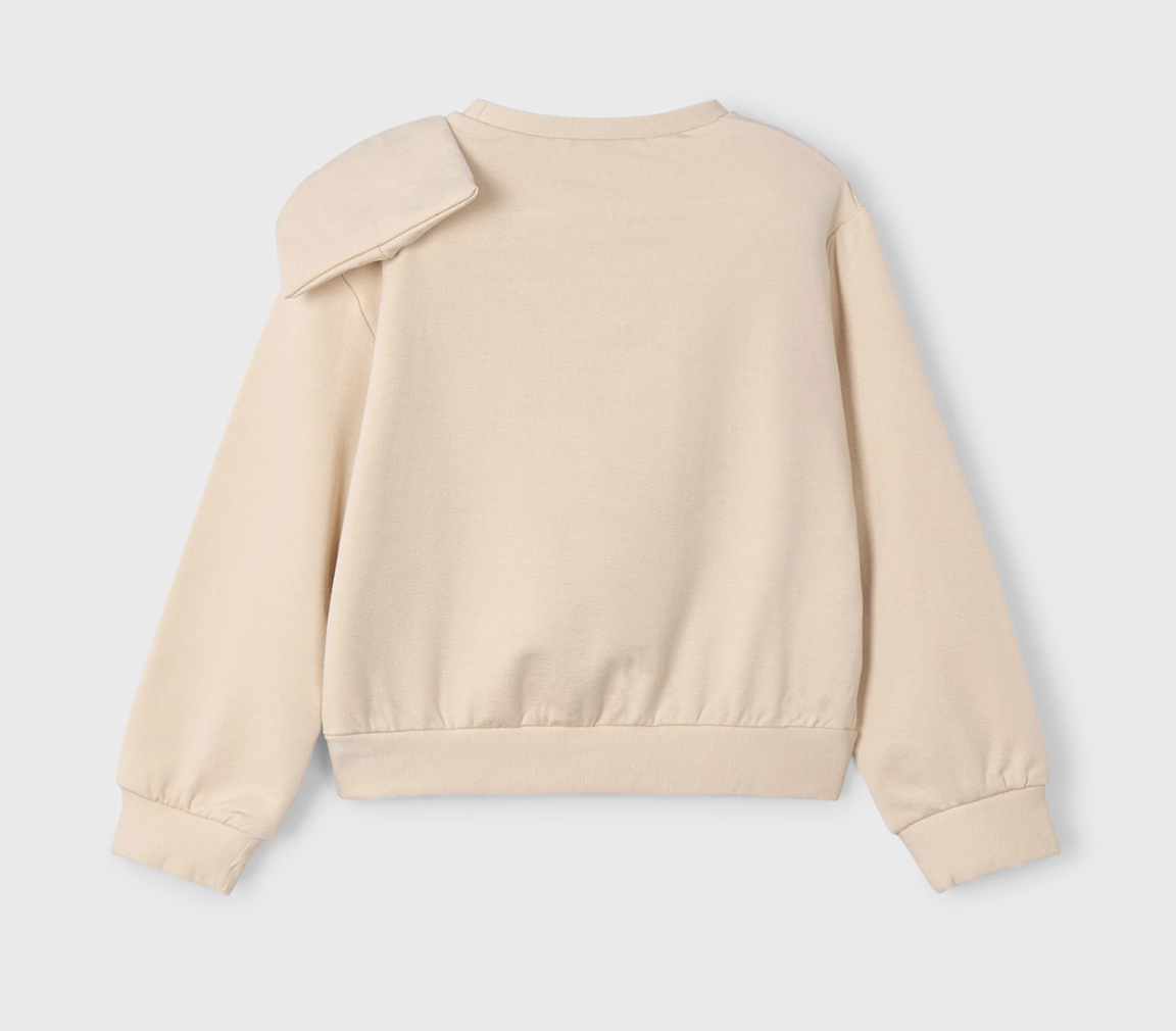 Cream Big Bow Sweatshirt