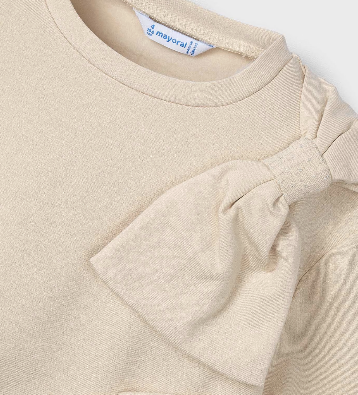 Cream Big Bow Sweatshirt