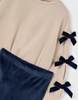 Navy Bow Sleeves Set