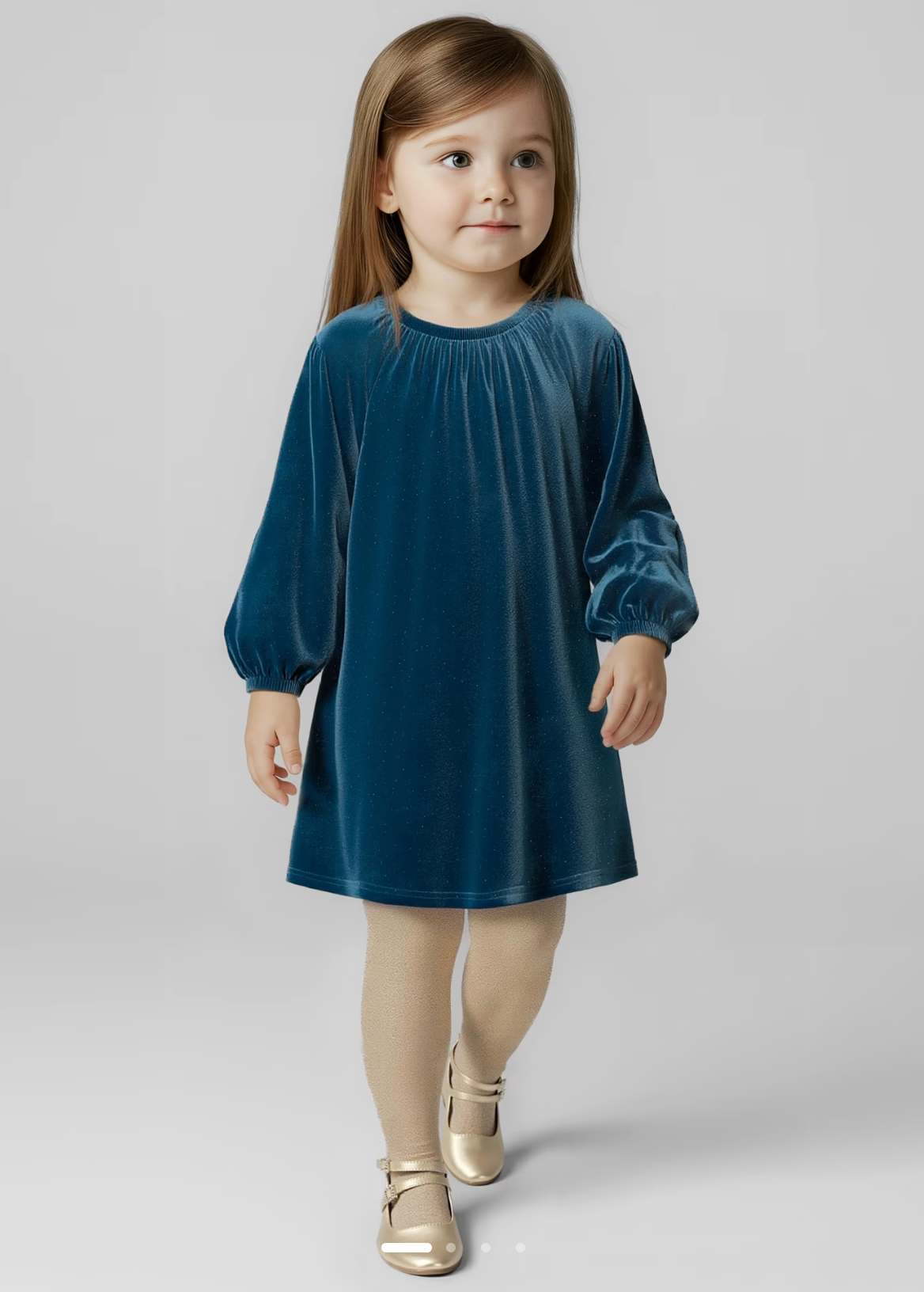 Ocean Sparkle Velour Dress