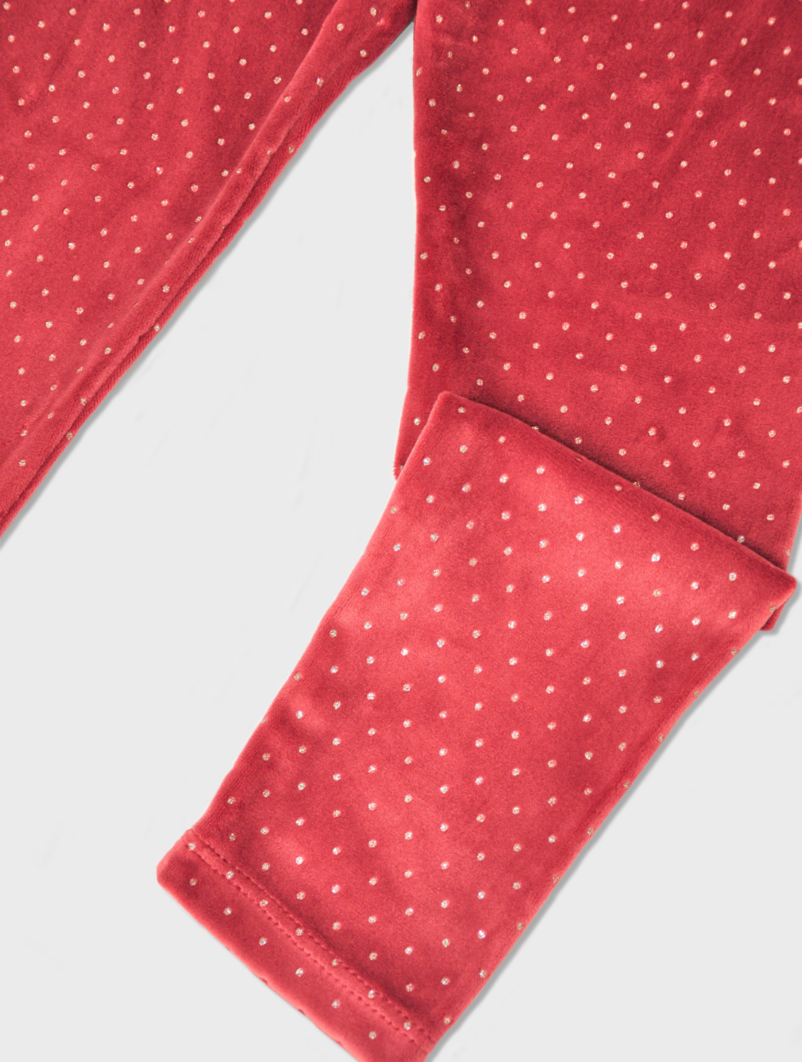 Cherry Sparkle Velour Leggings