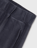 Navy Velour Rib Wide Leg Pants