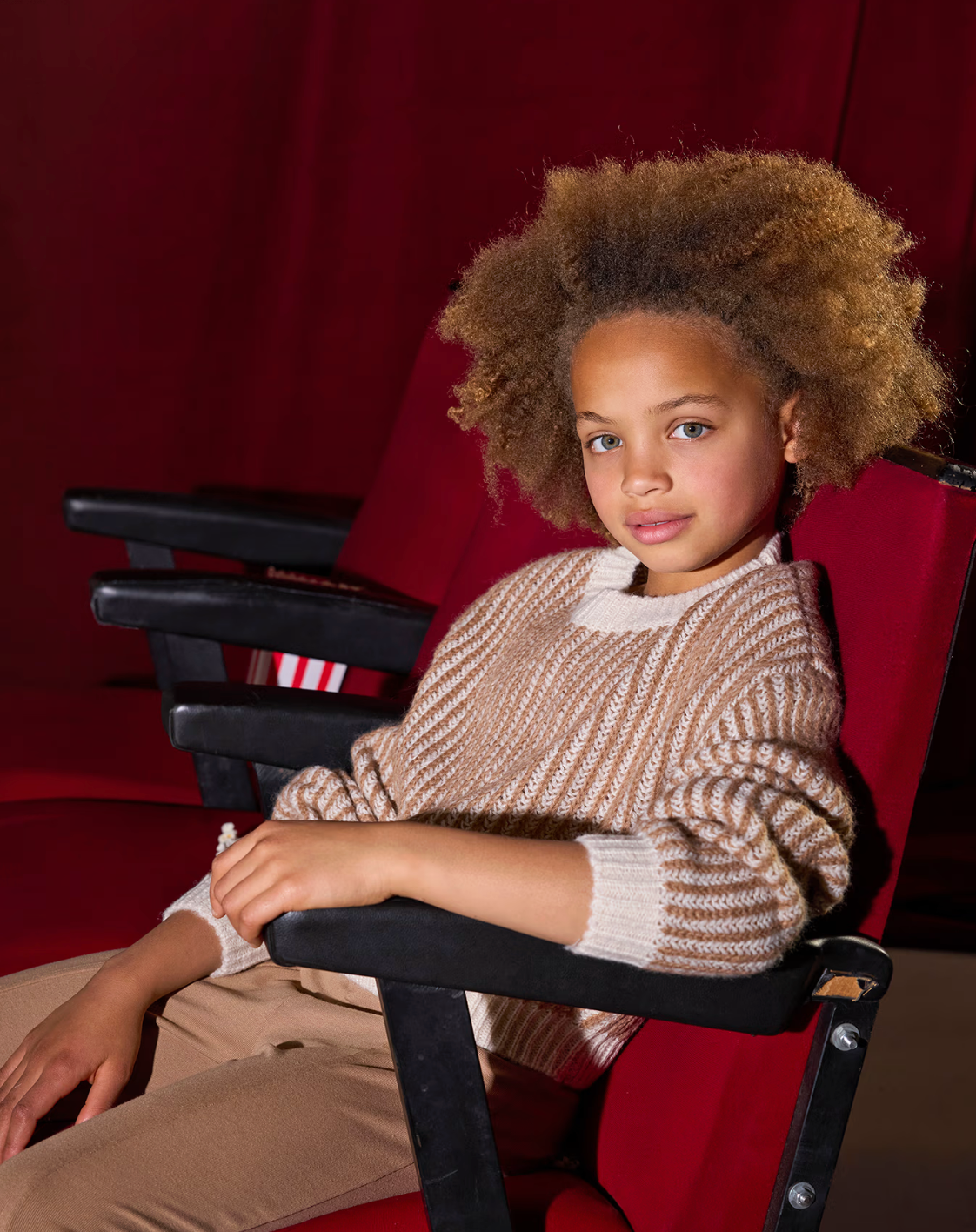 Camel Striped Sweater