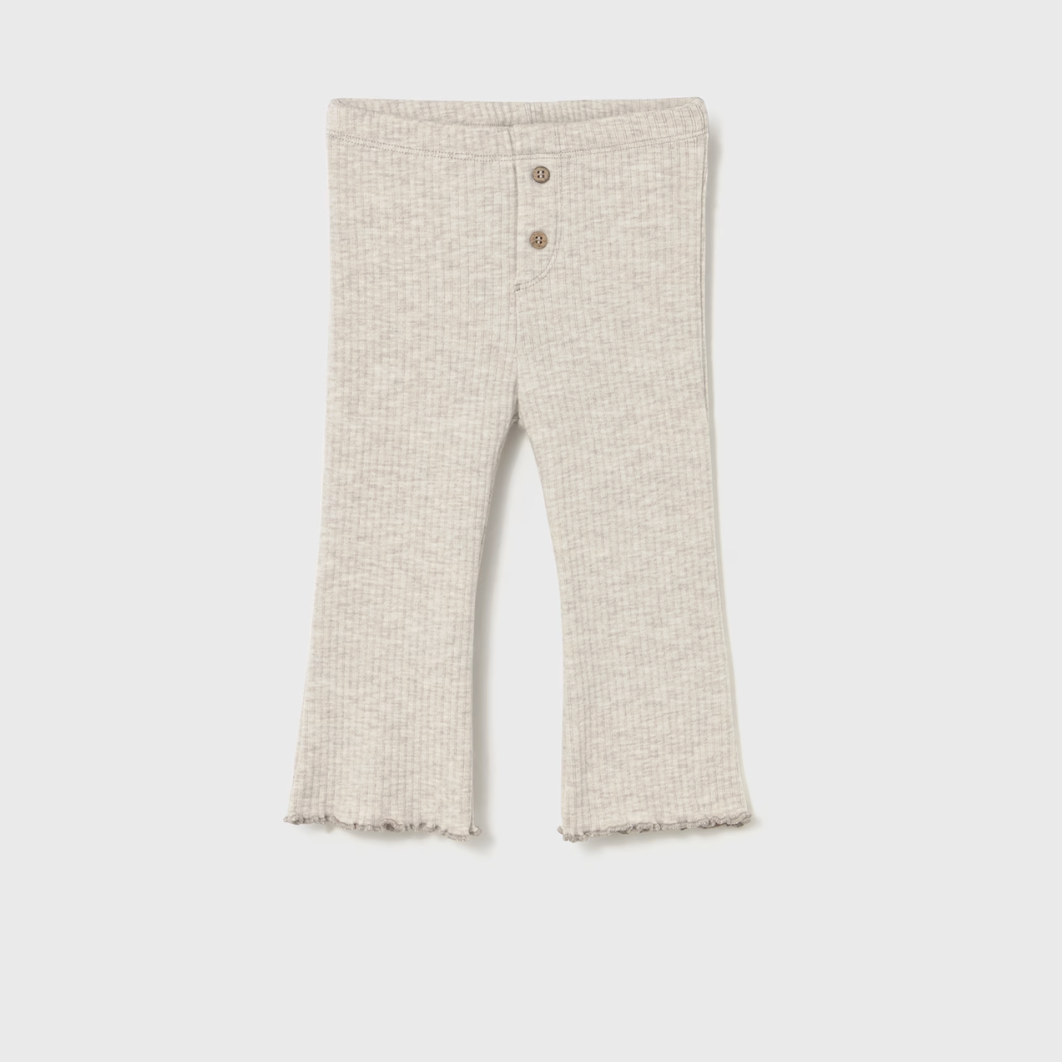 Beige pants with buttons on a white background